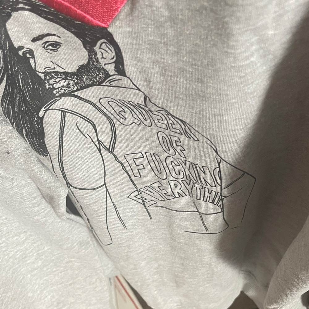 Queer Eye Heather Gray Crewneck Sweater NWT
